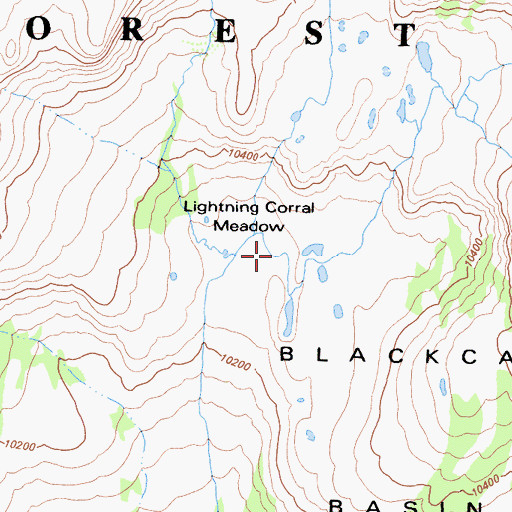 Topographic Map of Blackcap Basin, CA
