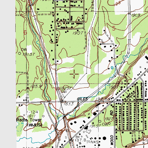 Topographic Map of Park Meadows Mobile Home Community, MI
