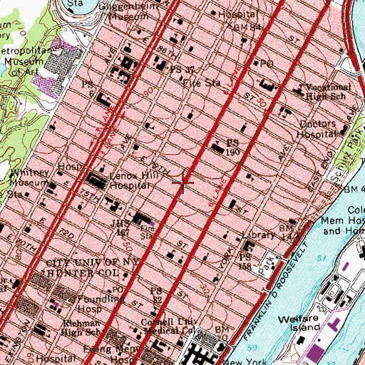 Topographic Map of Colony Theatre (historical), NY