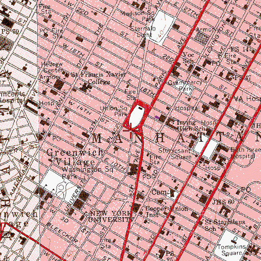 Topographic Map of Crystal Hall (historical), NY