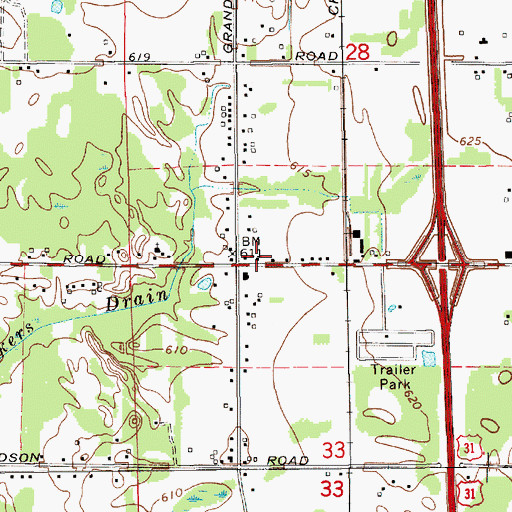 Topographic Map of Norton Shores Fire Department Station 3, MI