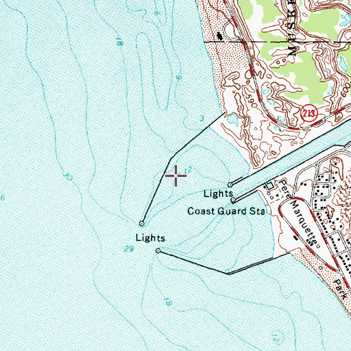 Topographic Map of Great Lakes Naval Memorial and Museum, MI