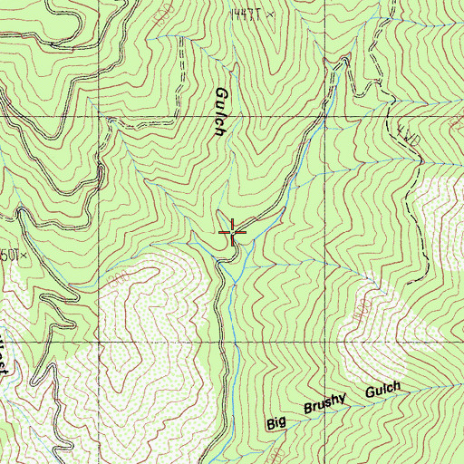 Topographic Map of Blacks Gulch, CA