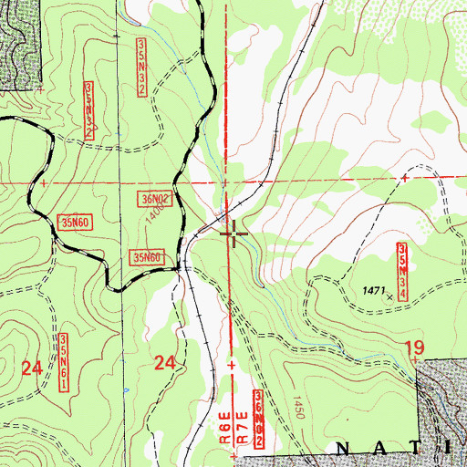Topographic Map of Blacks Gulch, CA