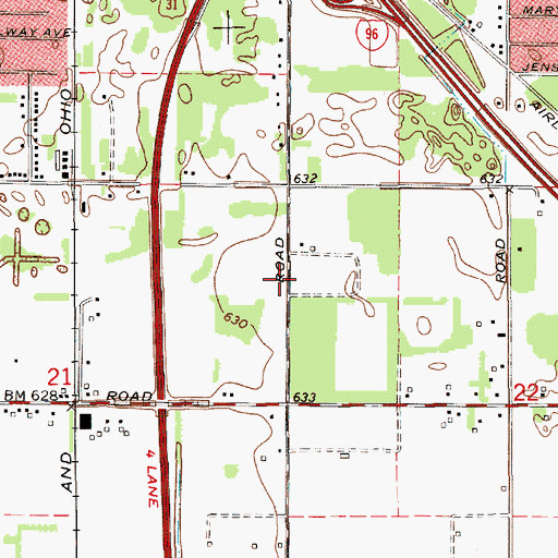 Topographic Map of Lakeshore Market Place, MI