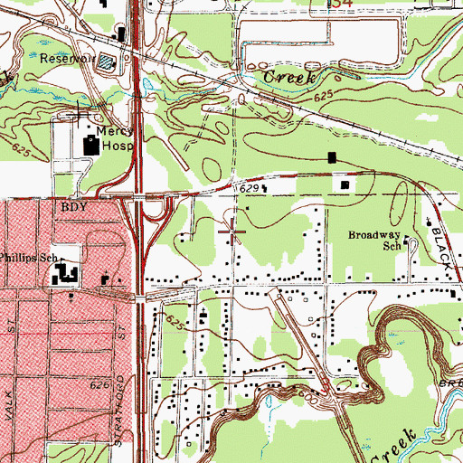 Topographic Map of Westshore Plaza, MI
