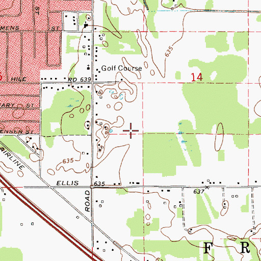 Topographic Map of Westwind Golf Course, MI