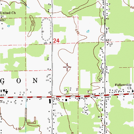 Topographic Map of Eagle Island Golf Club, MI