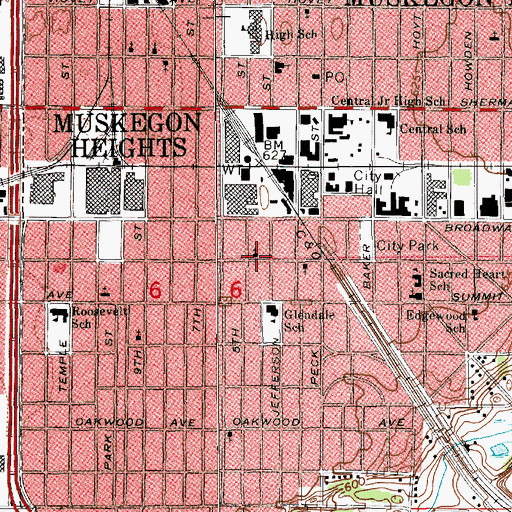 Topographic Map of New Liberty Church of God, MI
