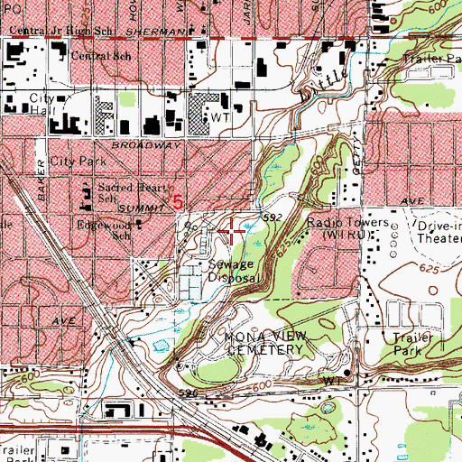 Topographic Map of Harris Nature Park, MI