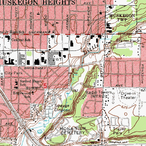 Topographic Map of Johnny O Haris Park, MI