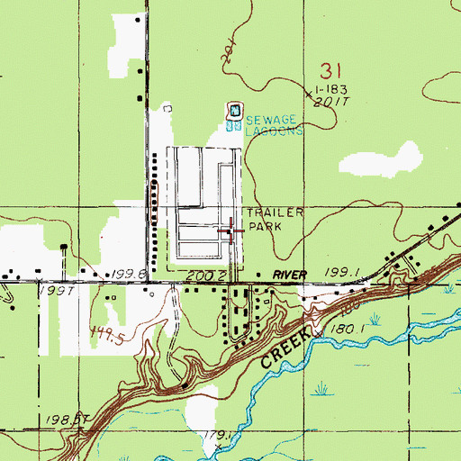 Topographic Map of Timberline Estates Mobile Home Park, MI