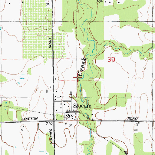 Topographic Map of Lakes Community Church, MI