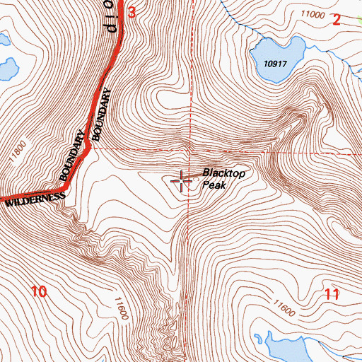 Topographic Map of Blacktop Peak, CA