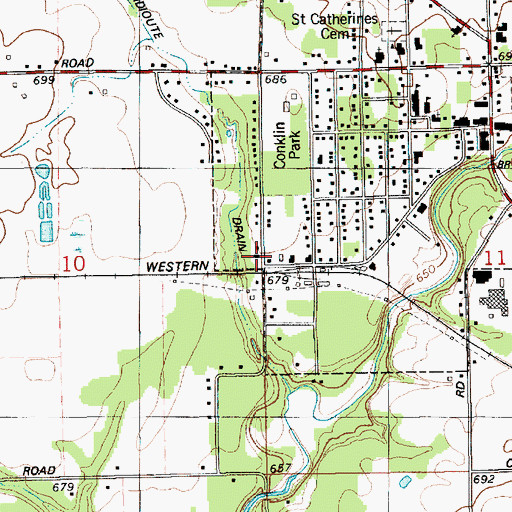 Topographic Map of Ravenna Area Fire Department, MI