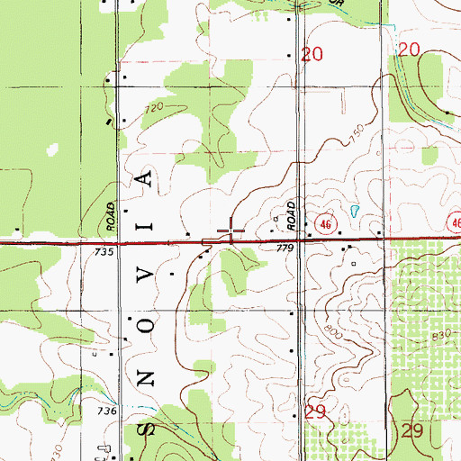 Topographic Map of Moss Ridge Golf Club, MI