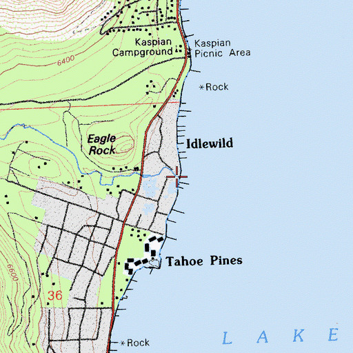 Topographic Map of Blackwood Creek, CA