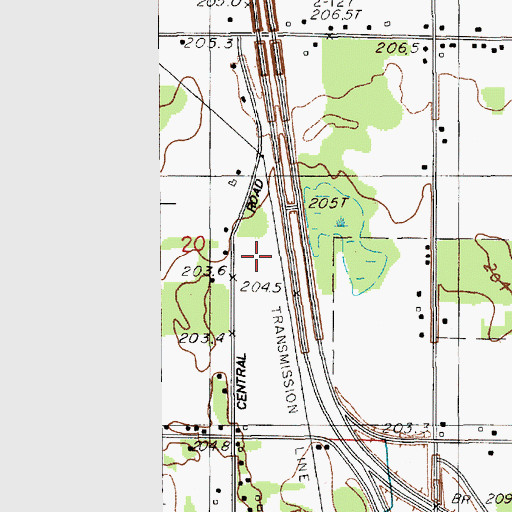 Topographic Map of Lake Sch-Nepp-a-do Campground, MI