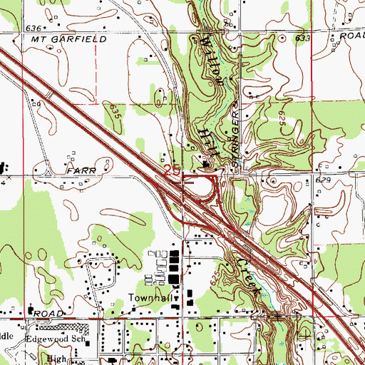 Topographic Map of Interchange 4, MI