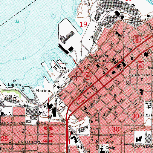Topographic Map of Union Depot Historical Marker, MI