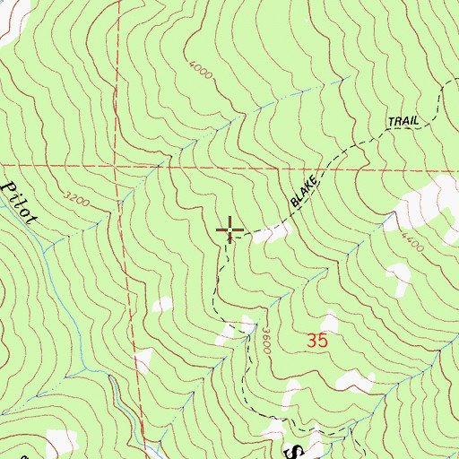 Topographic Map of Blake Trail, CA