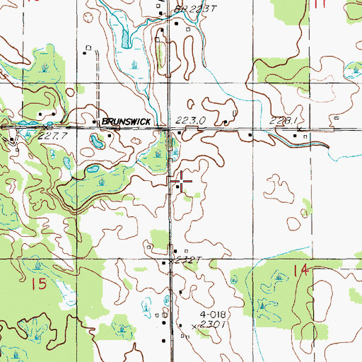Topographic Map of Holton United Methodist Church, MI
