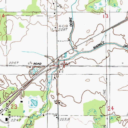 Topographic Map of Cornerstone Free Methodist Church, MI
