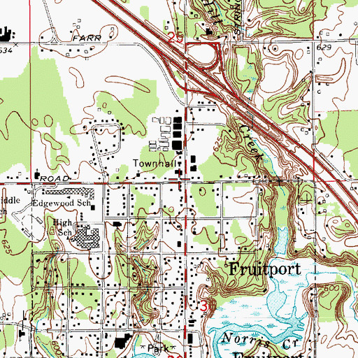 Topographic Map of Fruitport Station (historical), MI