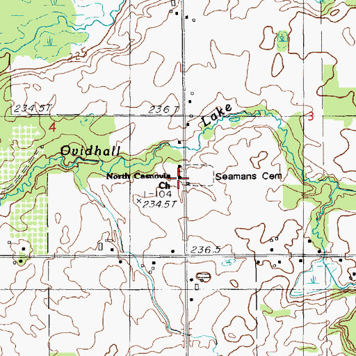 Topographic Map of North Casnovia Baptist Church, MI