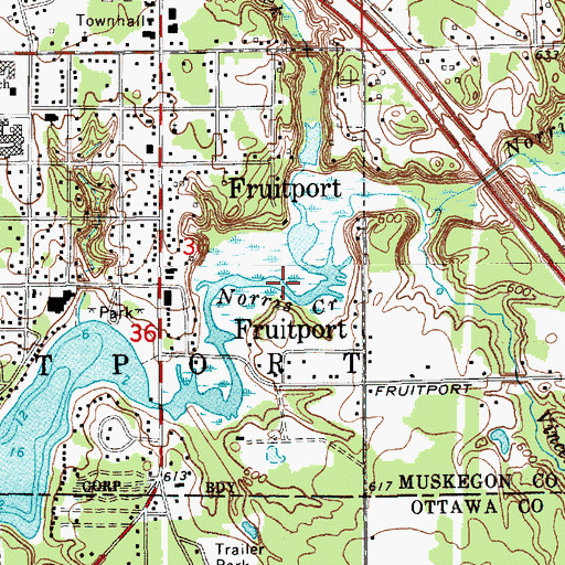 Topographic Map of Word of Hope Church, MI