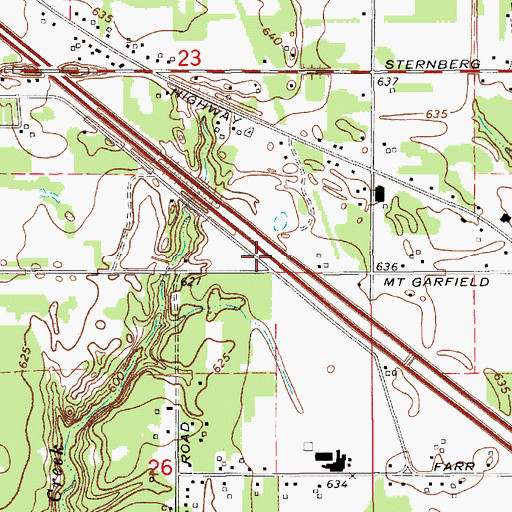 Topographic Map of Calvary Christian School, MI