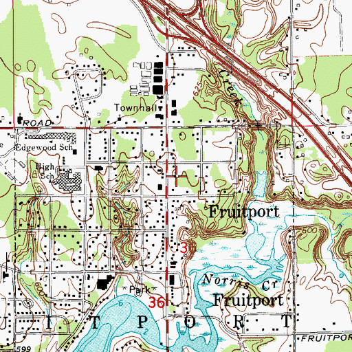 Topographic Map of Bethel Baptist Church, MI