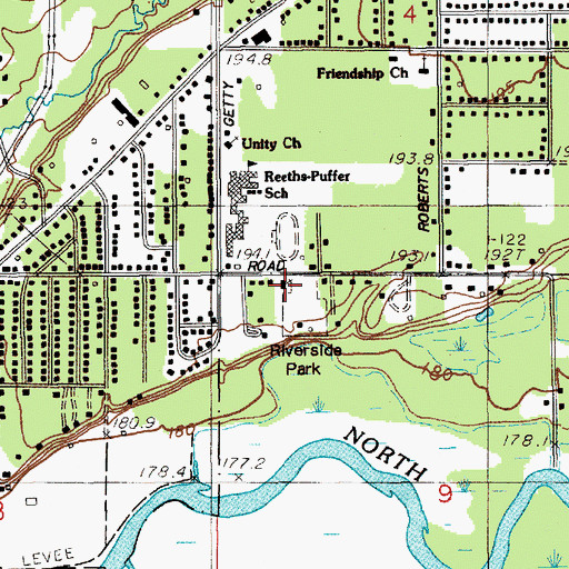 Topographic Map of Calvary Memorial Church, MI