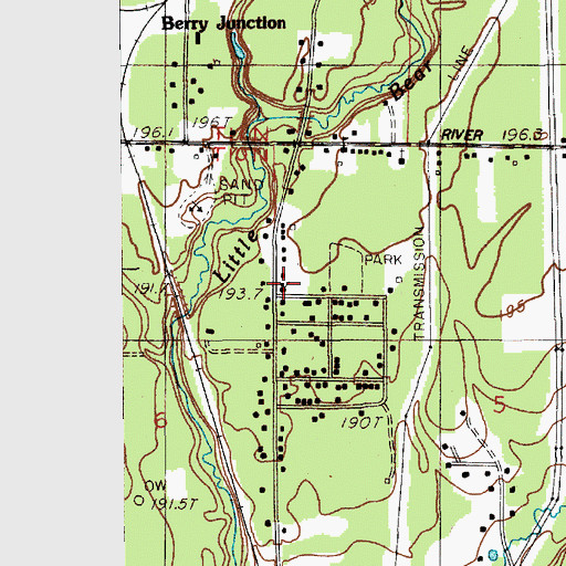 Topographic Map of Shiloh Baptist Church, MI
