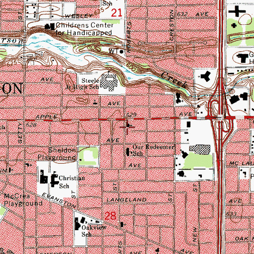 Topographic Map of Our Redeemer Lutheran Church, MI