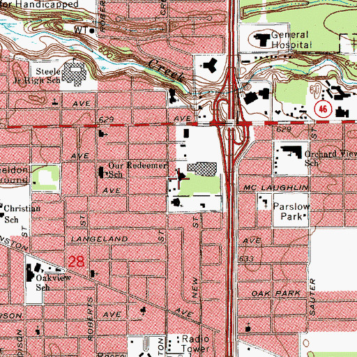 Topographic Map of First Christian Reformed Church, MI