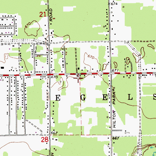 Topographic Map of Beacon Light Community Church, MI