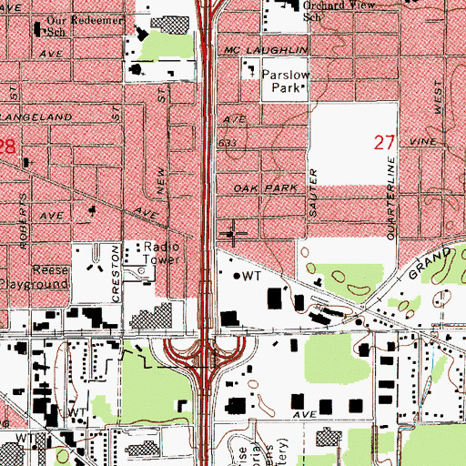 Topographic Map of Church of God United, MI