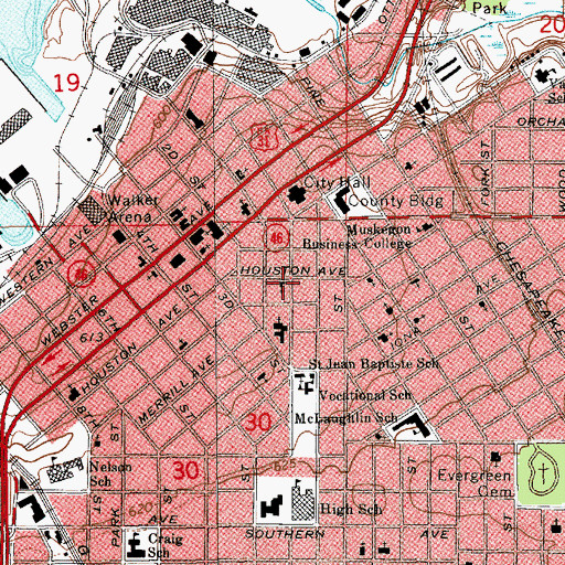 Topographic Map of Fresh Annointing Church of God, MI