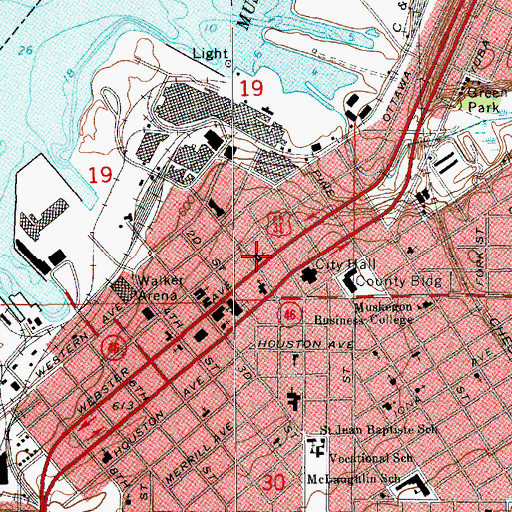 Topographic Map of Cornerstone Church, MI