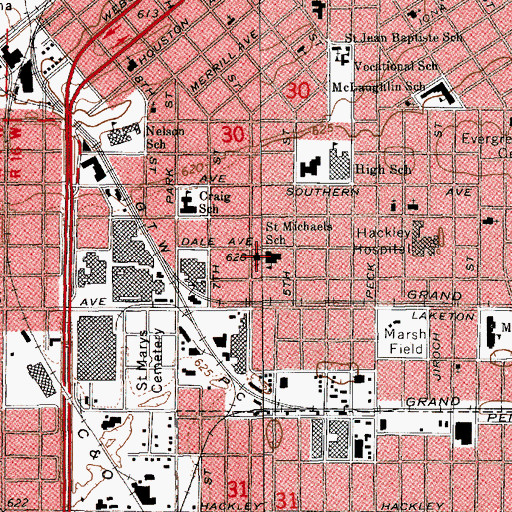 Topographic Map of Saint Michael's Catholic Church, MI