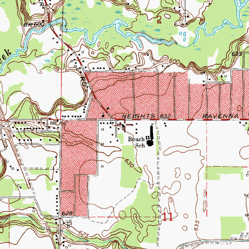 Topographic Map of Black Creek Bible Church, MI