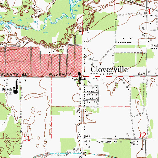 Topographic Map of Abundant Life Tabernacle Church, MI