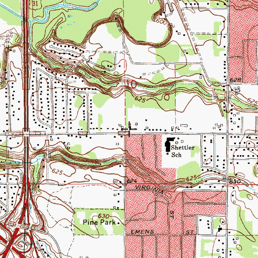 Topographic Map of Olivet Reformed Church, MI