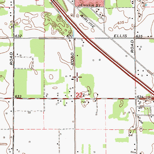 Topographic Map of Church of the Living God, MI