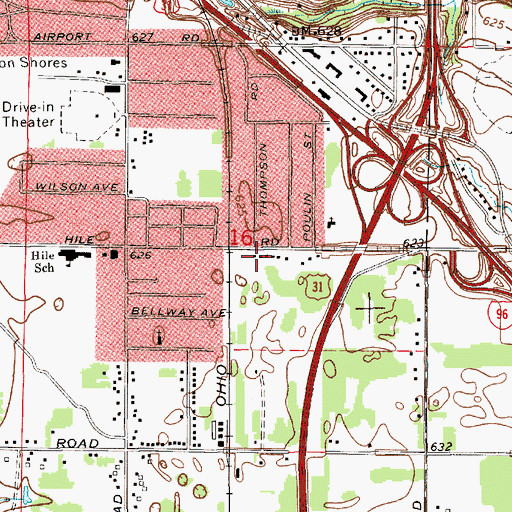 Topographic Map of Norton Shores Gospel Tabernacle Church, MI