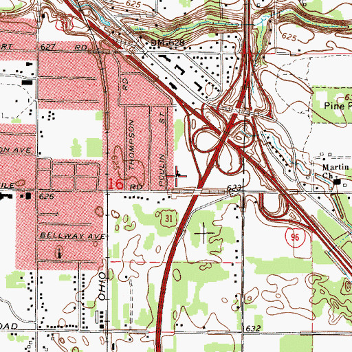 Topographic Map of Free Methodist Church, MI