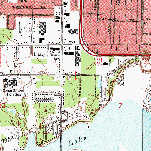 Topographic Map of Berean Church, MI