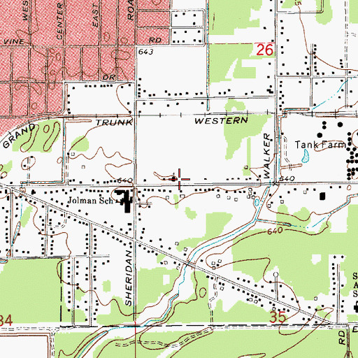 Topographic Map of Grace Christian Reformed Church, MI