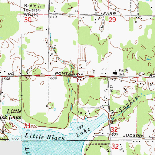 Topographic Map of Annunciation Eastern Orthodox Church, MI